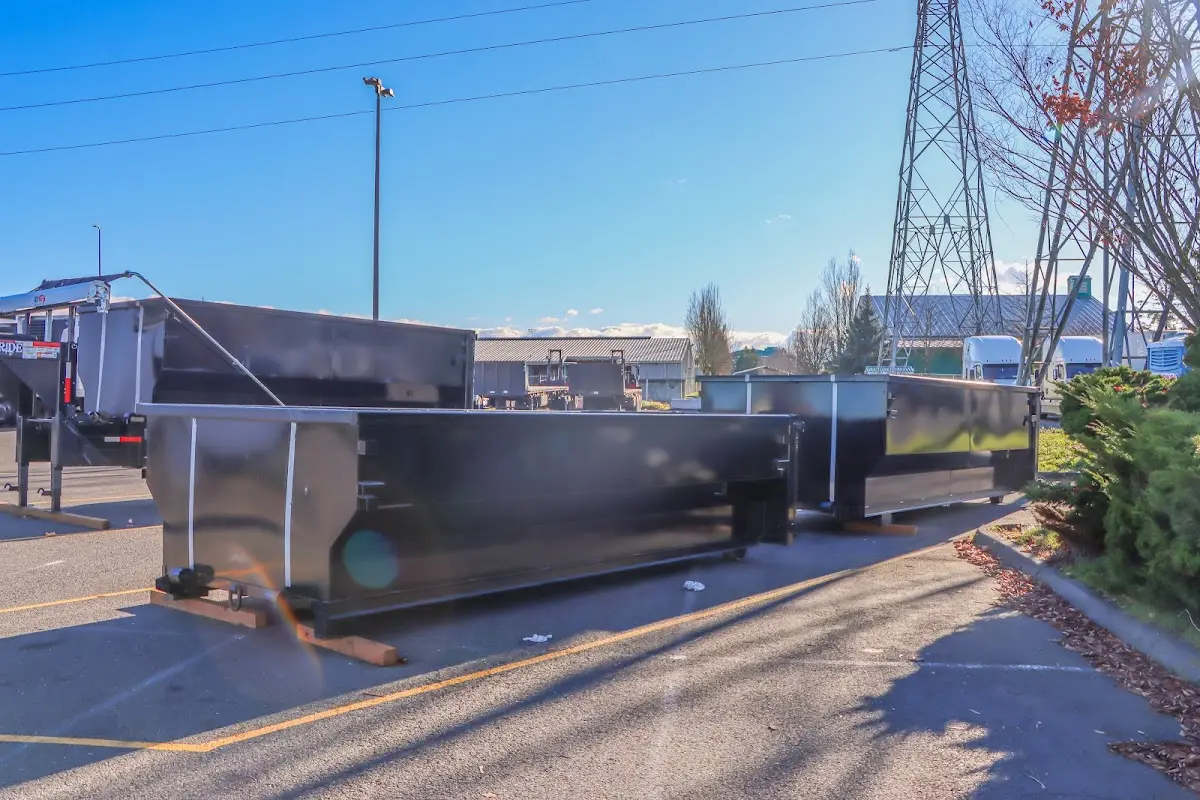 Roll-off dumpster ready for waste disposal at job site for Construction Dumpster Rental in Bedminster